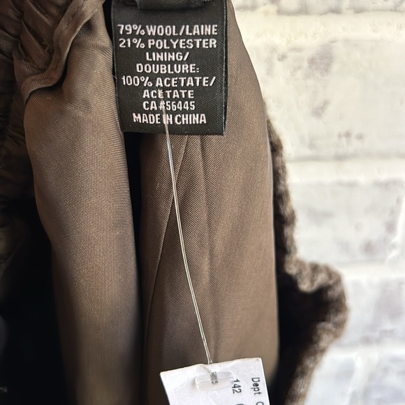 J Crew Women Skirt 0 Brown Herringbone Mini Wool Blend Pockets Stretch Old Money - Picture 9 of 9